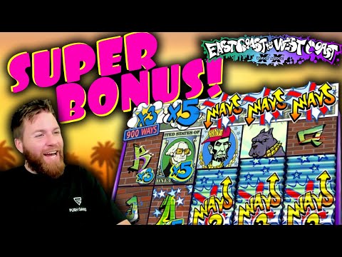 5 SCATTER SUPER BONUS in East Coast VS West Coast Slot