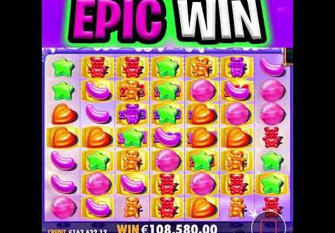 SUGAR RUSH SLOT 🤑 THE BEST BONUS U WILL SEE 🔥 MEGA BIG WINS‼️ #shorts