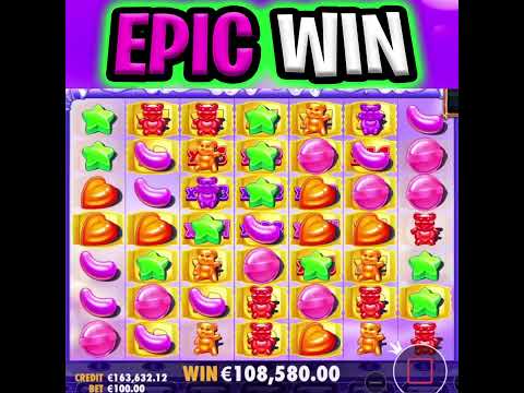 SUGAR RUSH SLOT 🤑 THE BEST BONUS U WILL SEE 🔥 MEGA BIG WINS‼️ #shorts