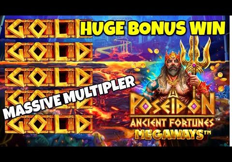 Ancient Fortunes Poseidon Megaways Slot Bonus BIG WIN (HUGE MULTIPLIER)