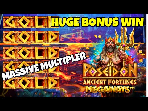 Ancient Fortunes Poseidon Megaways Slot Bonus BIG WIN (HUGE MULTIPLIER)