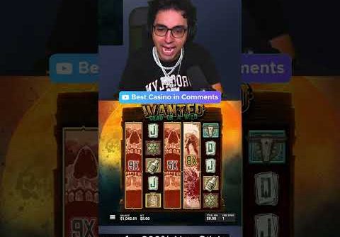 MEGA BIG WIN WANTED DEAD OR A WILD #Shorts #slots #casino #bigwin #gambling