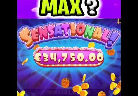 MAX WIN SUGAR RUSH SLOT⁉️ MEGA BIG WIN BONUS OMG 😮 #shorts