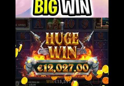 LAST SPIN MEGA BIG WIN 🤑 SLOT BONUS FURY OF ODIN MEGAWAYS‼️ #shorts