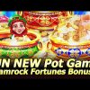 Shamrock Fortunes Slot Machine – Fun New Pot Game! First Attempt with Live Play and Three Bonuses!