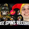 OUTLAWS INC  🔥 MASSIVE WIN 🔥 RECORD FREE SPINS (Hacksaw Gaming Slot)