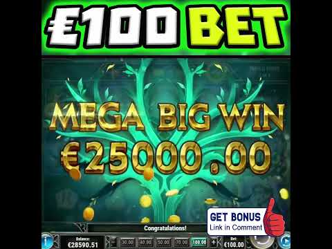 €100 MAX BET  MEGA JACKPOT SLOT WIN ON GREEN KNIGHT  #short