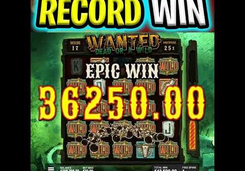 MY BIGGEST RECROD WIN EVER 🍀 ON WANTED SLOT OMG SO MANY WILDS AND MULTIPLIERS‼️