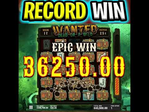 MY BIGGEST RECROD WIN EVER 🍀 ON WANTED SLOT OMG SO MANY WILDS AND MULTIPLIERS‼️