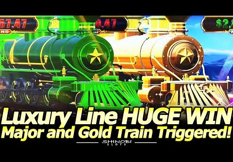 MEGA BIG WIN! Major Train and Gold Train combine in Cash Express Luxury Line Slot Machine at Morongo