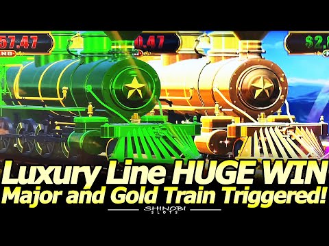 MEGA BIG WIN! Major Train and Gold Train combine in Cash Express Luxury Line Slot Machine at Morongo