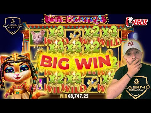 OUR BIGGEST WIN WE HAD ON CLEOCATRA SLOT