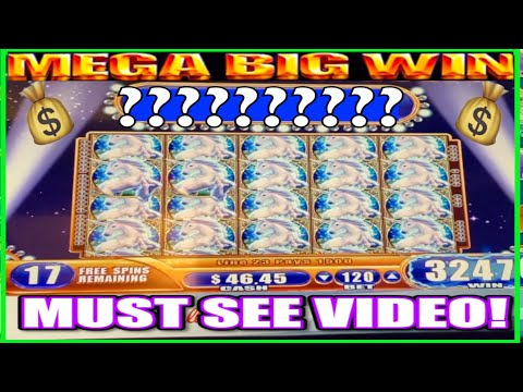 **MEGA BIG WIN!** FULL SCREEN! RETRIGGERS!🦄Mystical Unicorn WMS Slot Machine Bonus