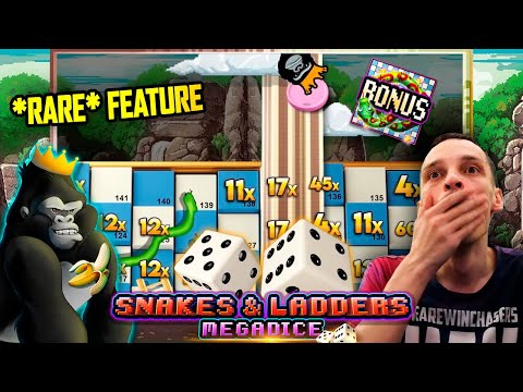 *RARE* Feature on a NEW SNAKES and LADERS MegaDice Slot