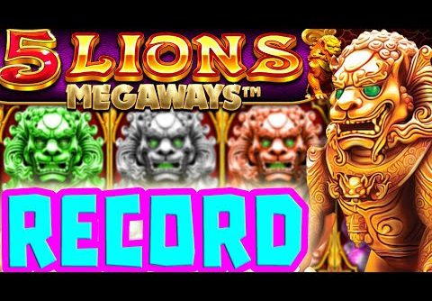 5 LIONS MEGAWAYS 🦁 SLOT RANDOM MICHAELS RECORD WIN 👑 €50 MAX BET 😵 ULTRA BIG WIN BONUS OMG‼️