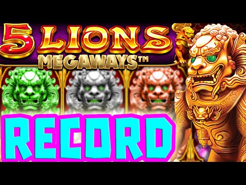 5 LIONS MEGAWAYS 🦁 SLOT RANDOM MICHAELS RECORD WIN 👑 €50 MAX BET 😵 ULTRA BIG WIN BONUS OMG‼️