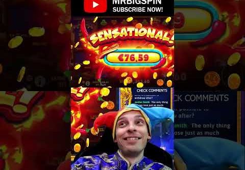 HOT PEPPER SUPER BIG WIN #shorts #slots #gambling #bigwin