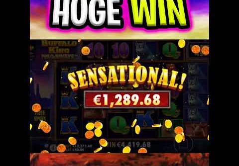 BUFFALO KING MEGAWAYS SLOT 🤑 HUGE SUPER MEGA BIG WIN 🔥 OMG SO RARE‼️ #shorts