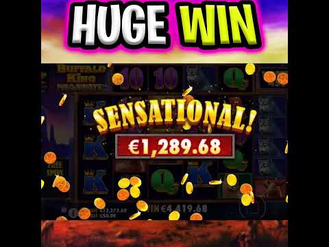 BUFFALO KING MEGAWAYS SLOT 🤑 HUGE SUPER MEGA BIG WIN 🔥 OMG SO RARE‼️ #shorts