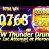 NEW Thunder Drums Slot Machine – First Attempt and Nice Bonus in First Attempt at Morongo Casino!