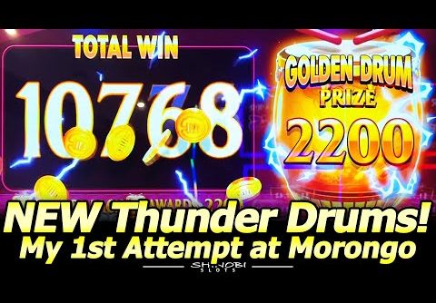NEW Thunder Drums Slot Machine – First Attempt and Nice Bonus in First Attempt at Morongo Casino!