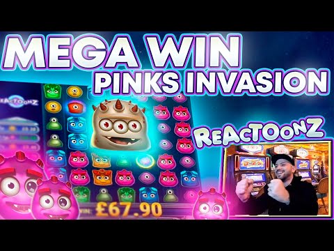 Mega Win on Reactoonz. Max win 15 pinks ! Epic slot