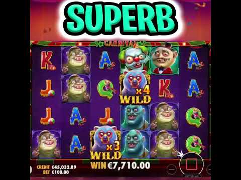 ZOMBIE CARNIVAL SLOT 🎁 HUGE BIG WIN BONUS ON  €100 MAX BET OMG‼️ #shorts