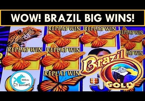 BUTTERFLIES BRING MASSIVE WINS ON BRAZIL GOLD SLOT MACHINE! REALLY! WONDER 4 SPINNING FORTUNES!