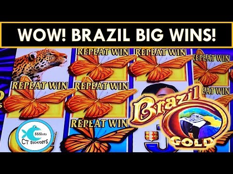 BUTTERFLIES BRING MASSIVE WINS ON BRAZIL GOLD SLOT MACHINE! REALLY! WONDER 4 SPINNING FORTUNES!