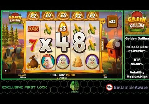 Golden Gallina Slot Full Retrigger Bonus Big Win Preview