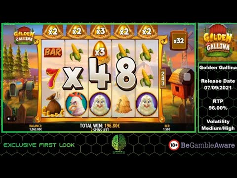 Golden Gallina Slot Full Retrigger Bonus Big Win Preview