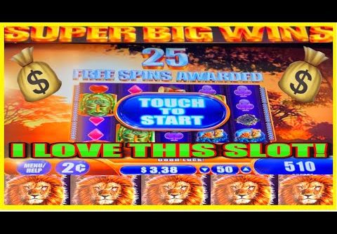 **SUPER BIG WINS!** 45 FREE SPINS🦁King of Africa WMS Slot Machine Bonus