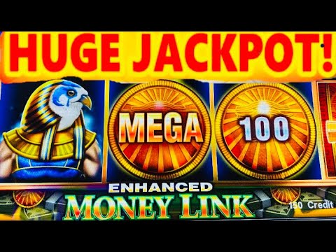 MEGA JACKPOT HANDPAY! Money Link slot machine jackpot win with more slot bonus wins!