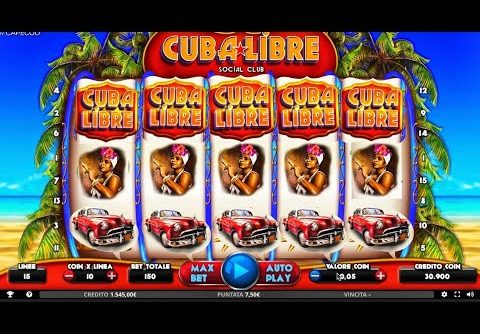 Slot BAR Cuba Libre bet 15€ super free spins Big WIN