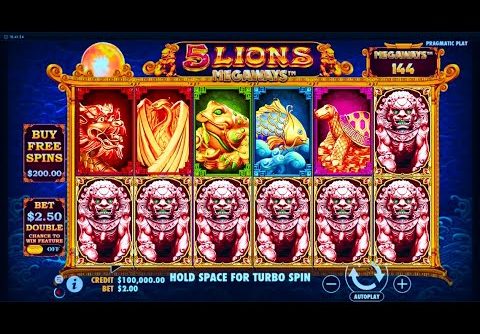 MEGA RECORD WIN | NEW 🦁5 Lions🦁 Gold Megaways Slot!!