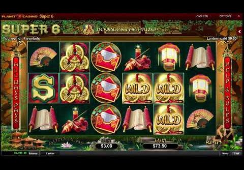 Super 6 Online Casino Slot Bonus Game Huge Win!