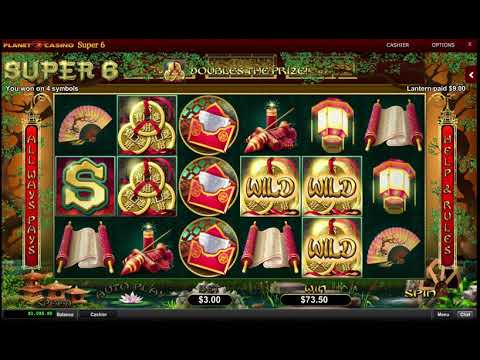 Super 6 Online Casino Slot Bonus Game Huge Win!