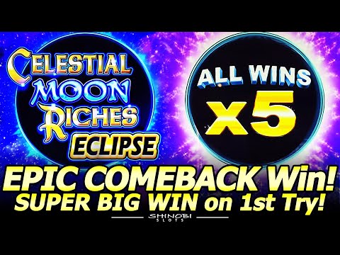 EPIC COMEBACK Win! Filled The Board in NEW Celestial Moon Riches Eclipse Slot by Konami at Yaamava!