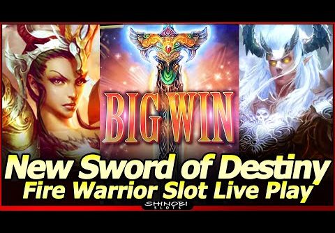 Sword of Destiny Fire Warrior Slot Machine – Live Play, Super Ten Features and Big Wins