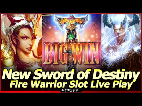 Sword of Destiny Fire Warrior Slot Machine – Live Play, Super Ten Features and Big Wins