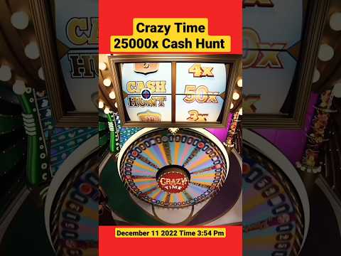 Crazy Time Super Top 1 Biggest Win 25000x Cash Hunt Multiple 50x #shorts