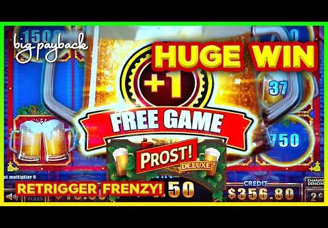 RETRIGGER FRENZY! Prost Deluxe Slot – BIG WIN, LOVED IT!