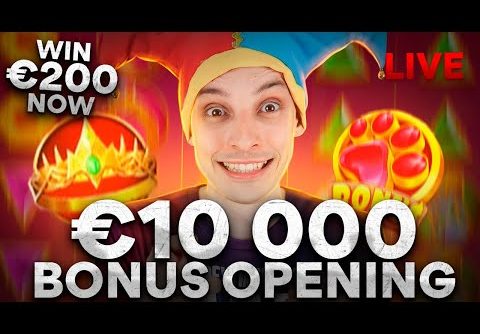 SLOTS LIVE 🔴 €10 000 BONUS OPENING! Casino Stream Big Wins with mrBigSpin