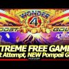 Wonder 4 Boost Gold Slot Machine – NEW Pompeii Gold!  Extreme Free Games, Live Play and Bonuses!