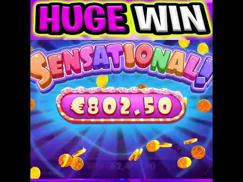 SUGAR RUSH 🍭 MAX BET MEGA BIG WIN 😮 THE BEST LAST SPIN EVER OMG‼️ #shorts