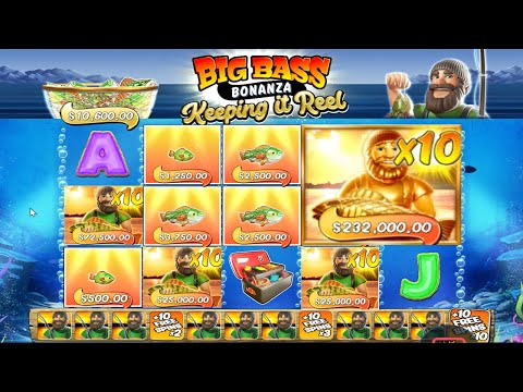 BIG BASS BONANZA – KEEPING it REAL – HIT HUGE GOLD FISHERMAN with 10X MULTIPLIER – INSANE CASINO WIN