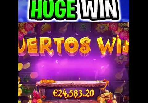 MEGA BIG WIN MUERTOS MULTIPLIER 🔥 SLOT EPIC MULTIPLIER FREE SPINS‼️ #shorts