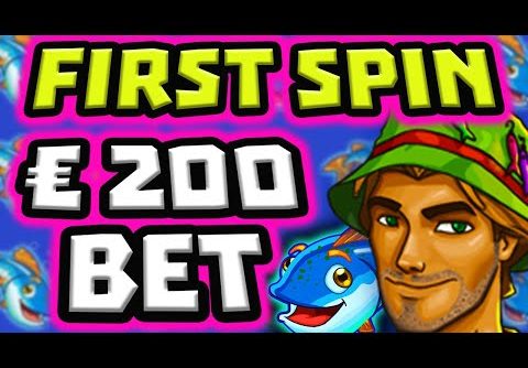 FIRST SPIN BONUS 🤑 €200 MAX BET SUPER FREE GAMES 🔥 FISHIN’ FRENZY SLOT OMG‼️ *** BIG WINS ***