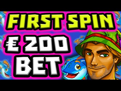 FIRST SPIN BONUS 🤑 €200 MAX BET SUPER FREE GAMES 🔥 FISHIN’ FRENZY SLOT OMG‼️ *** BIG WINS ***