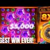 I HIT MY BIGGEST SLOT WIN EVER ON ONE SPIN??? (GEMS BONANZA)